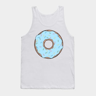 Blue Donut, Doughnut, Icing, Sprinkles, Frosting Tank Top